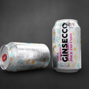 Gin & Bubbles Ginsecco - Front and back