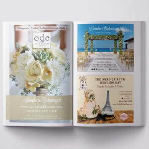 The Wedding Planner: 1 Full Page and 2 half page Ad Designs
