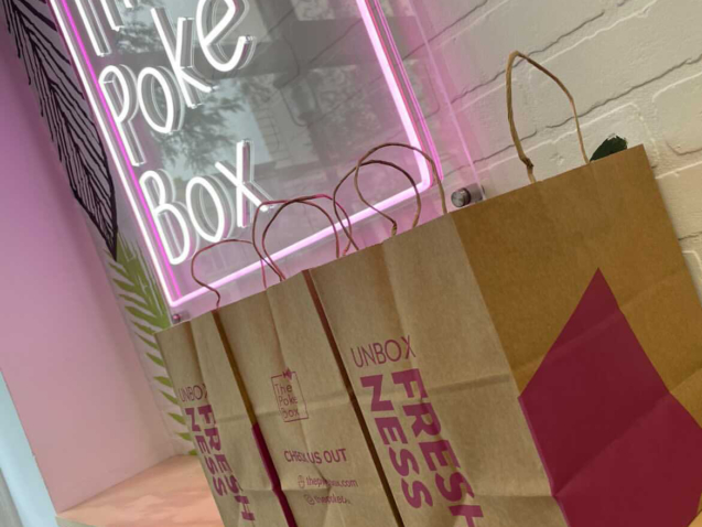 The Poke Bag - displayed